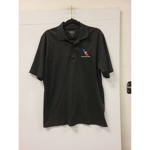 Core 365 American Airlines Polo Shirt Mens M Black Logo Aviation Uniform